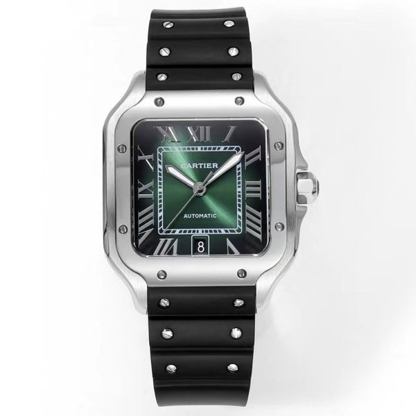 Cartier Santos Rubber Strap | THB Factory 39.8mm Automatic Watch